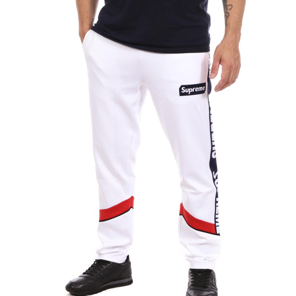 Pantalon de survêtement Blanc Homme Supreme Grip Samo pas cher