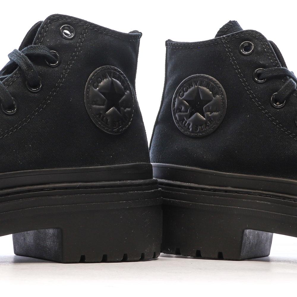 Baskets Noires Femme Converse All Star Lugged vue 7