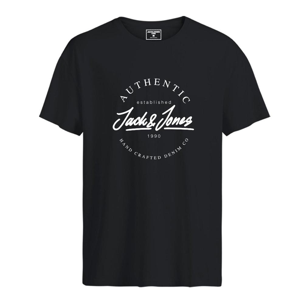 T-shirt Noir Jack and Jones Chest pas cher