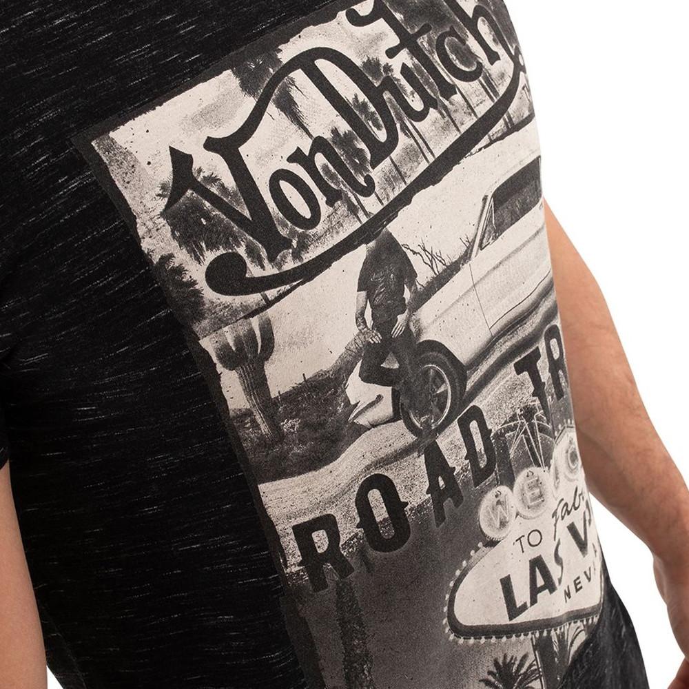 T-shirt Noir Homme Von Dutch VEGAS vue 3