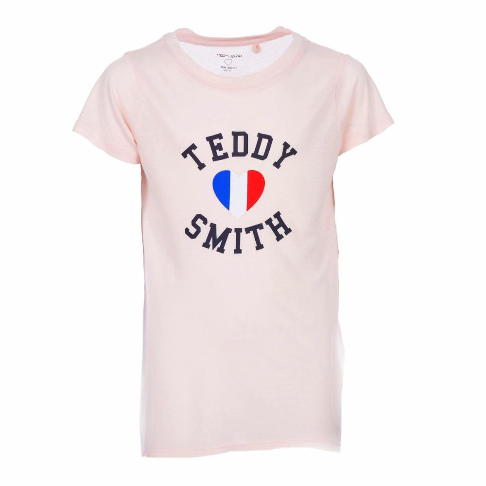 T-shirt rose fille Teddy Smith Twelvo pas cher