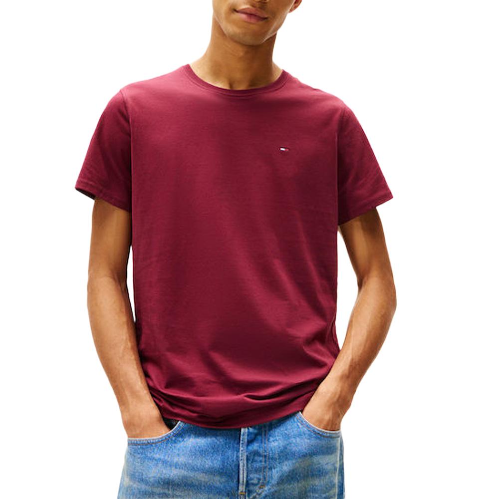 T-Shirt Bordeaux Homme Tommy Hilfiger Jerseys pas cher
