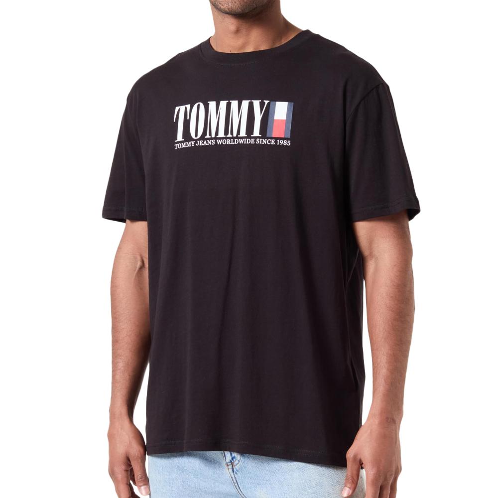 T-shirt Noir Homme Tommy Hilfiger Dna pas cher