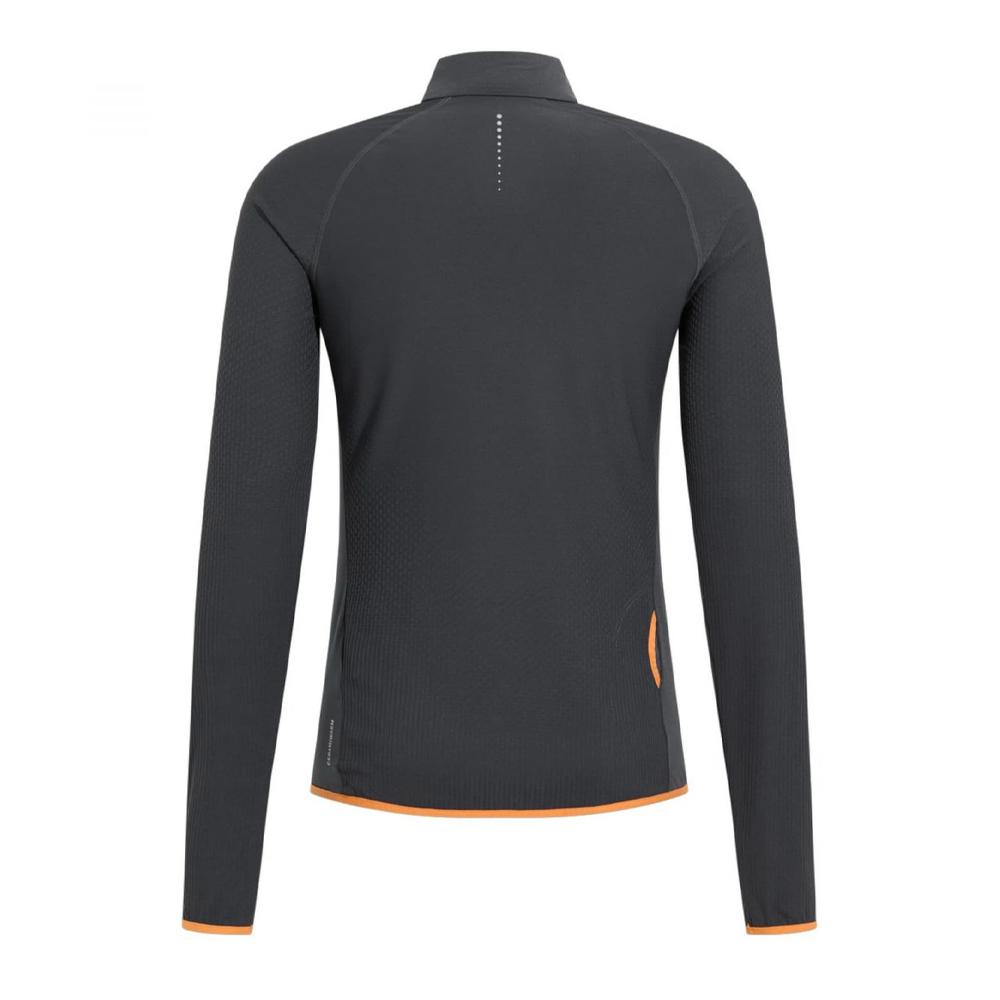 Pull Noir/Orange Homme Odlo Zeroweight vue 2