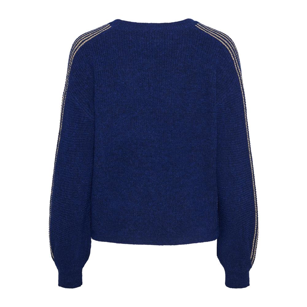 Pull Bleu Femme Pieces Nibe vue 2
