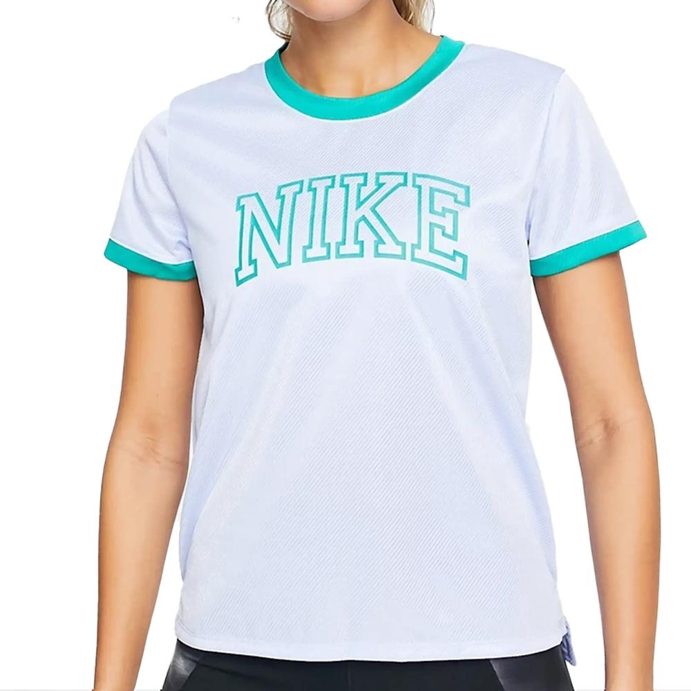 T-shirt Bleu Femme Nike Swoosh pas cher