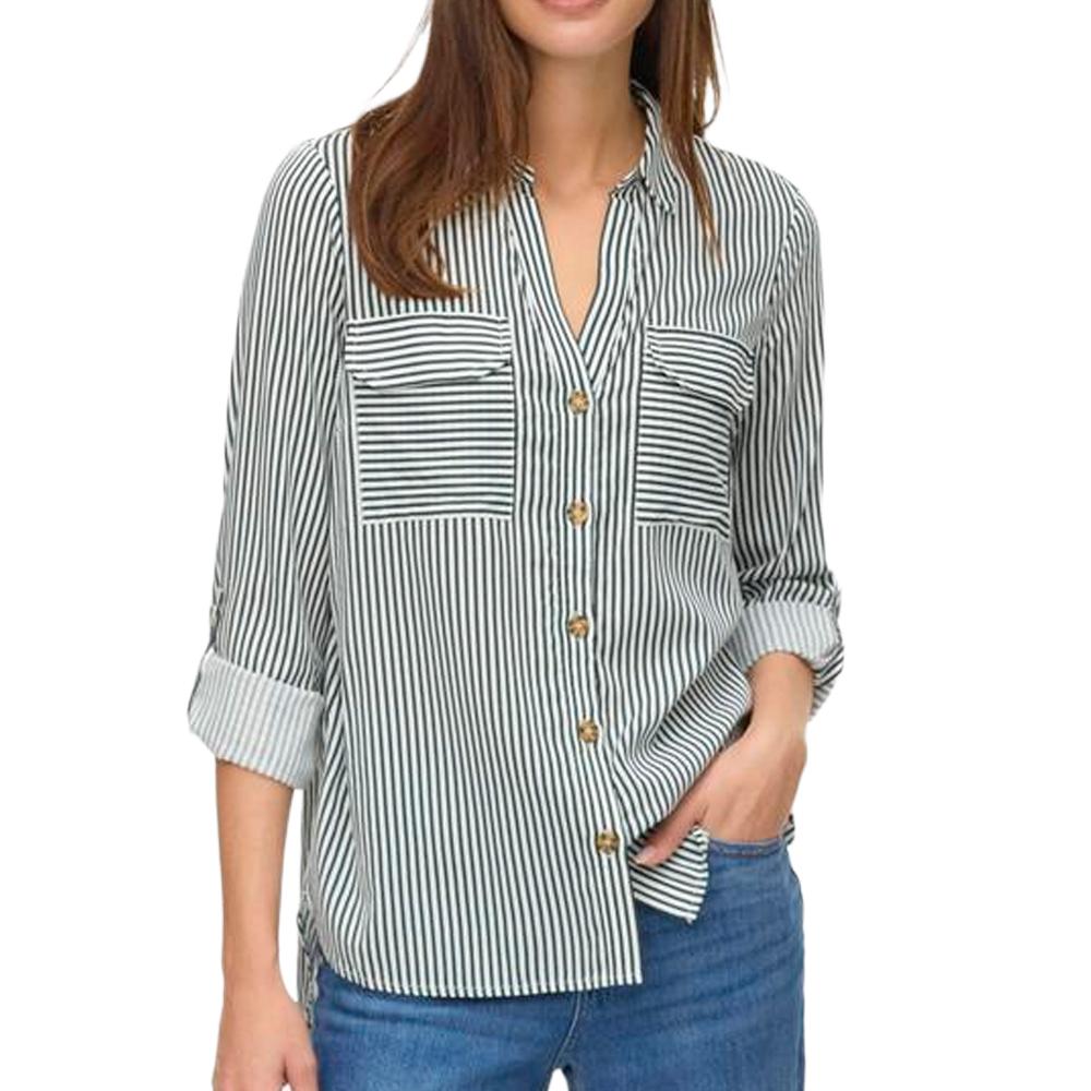 Chemise Vert/Blanc Femme Vero Moda Bumpy pas cher