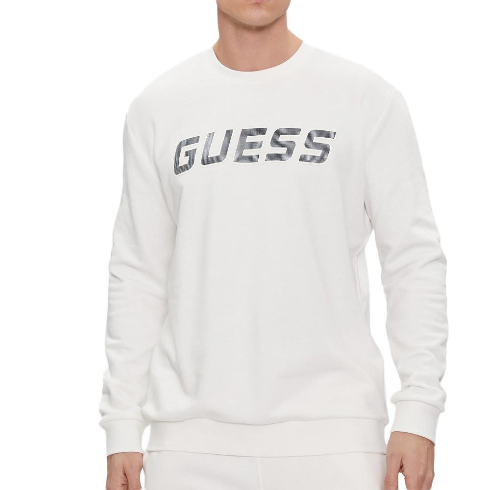 Sweat Blanc Homme Guess Lugh pas cher