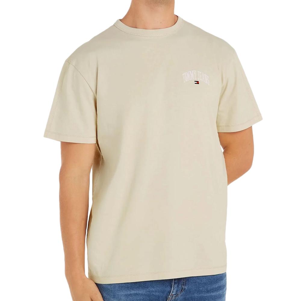 T-shirt Beige Homme Tommy Hilfiger Varsity pas cher