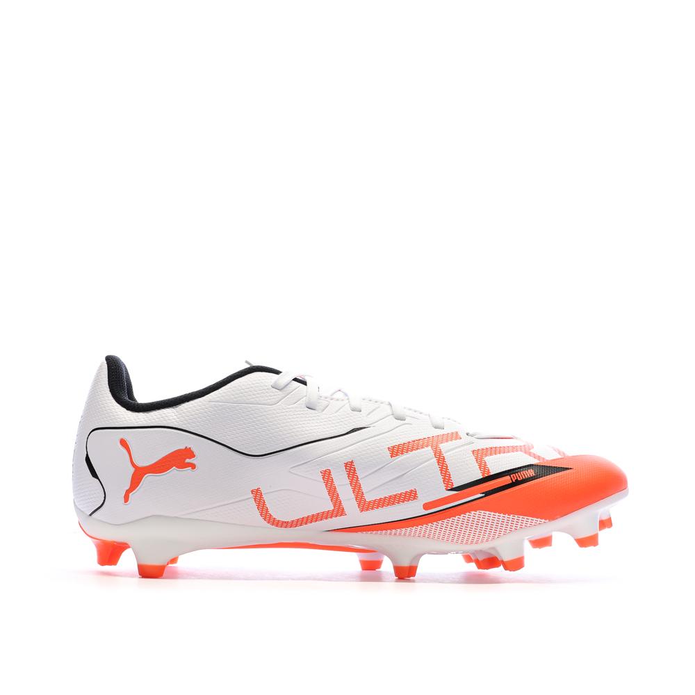 Chaussures de Foot Blanc/Orange Homme Puma Ultra 5 Play FG/AG vue 2