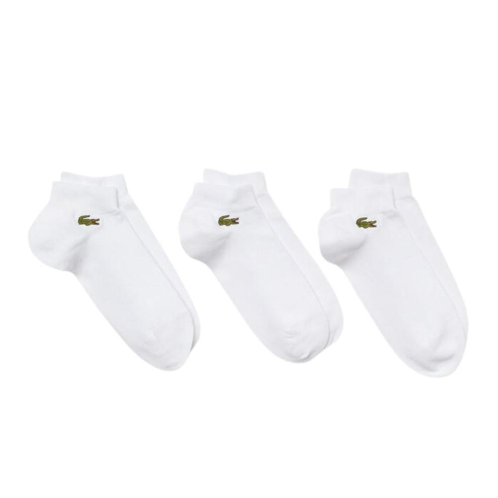 X3 Paires Chaussettes Blanches Homme Lacoste RA4183 pas cher