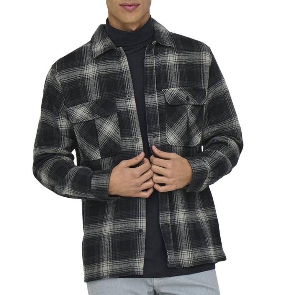 Chemise Noir Homme Only & Sons Onscedric Life pas cher