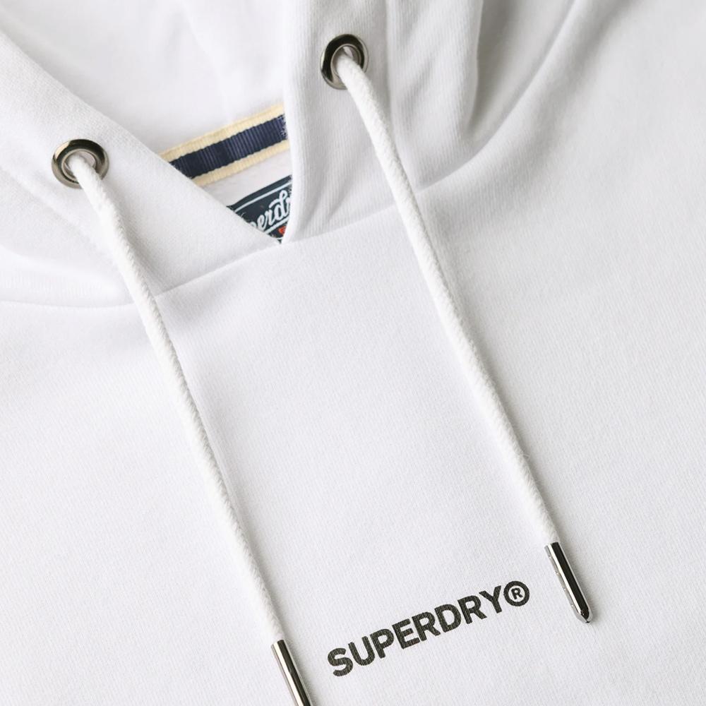 Sweat à Capuche Blanc Homme Superdry Plain Hood vue 2