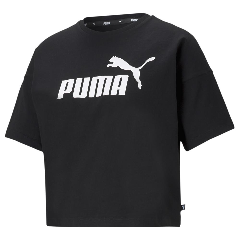 T-shirt Noir Femme Puma Essential Cropped pas cher
