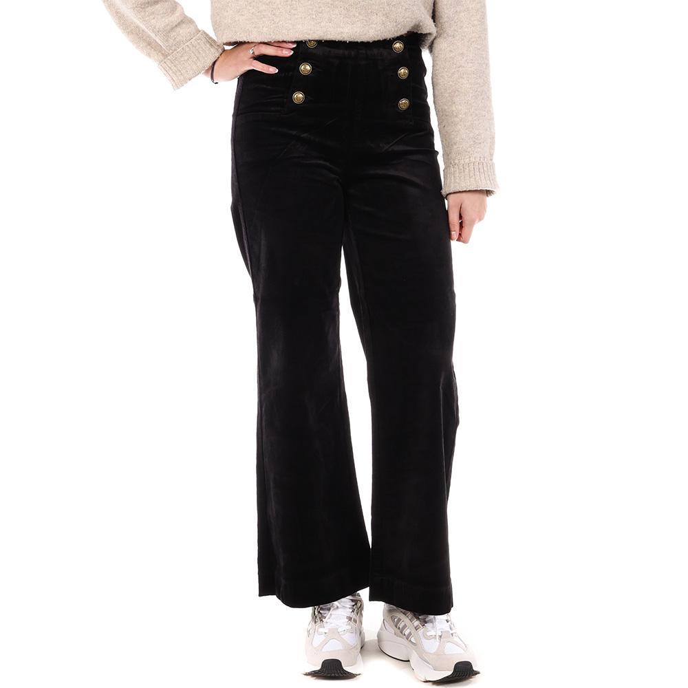 Pantalon en Velours Noir Femme Oraije Victorine pas cher