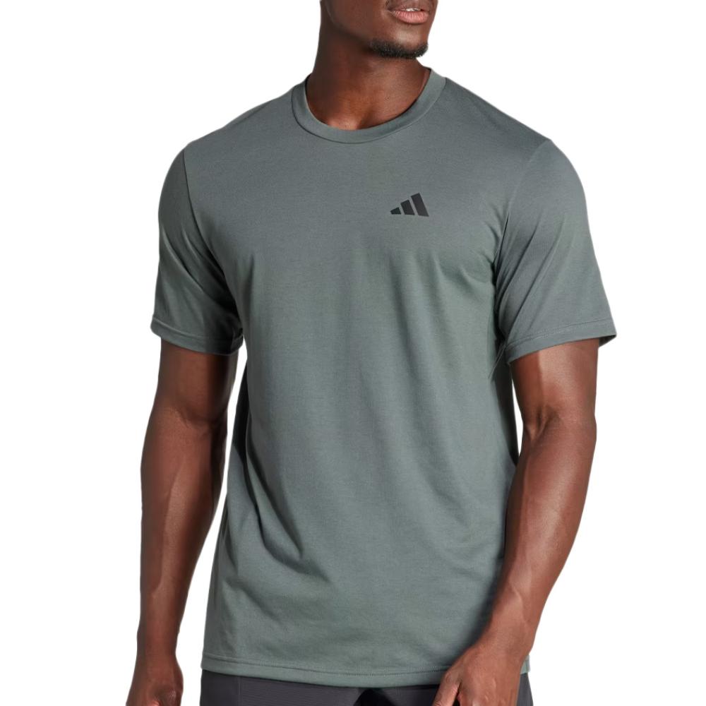 T-Shirt de sport Vert/Gris Homme Adidas Tr-es Fr pas cher