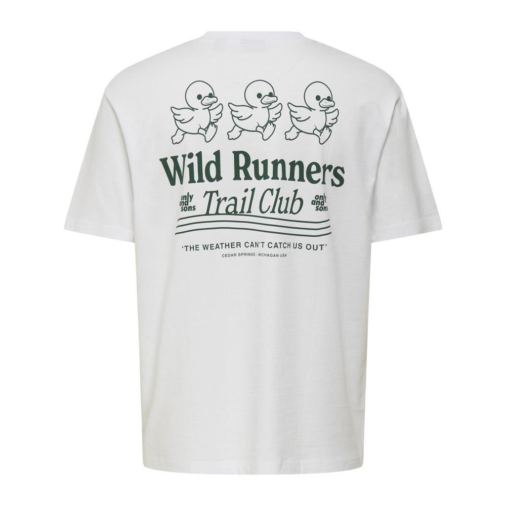 T-Shirt Blanc Homme Only & Sons Fred vue 2