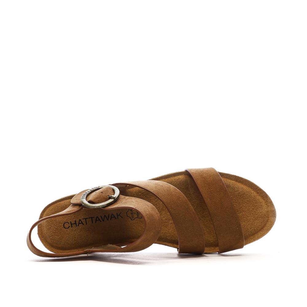Sandales Camel Femme Chattawak Lilou vue 4