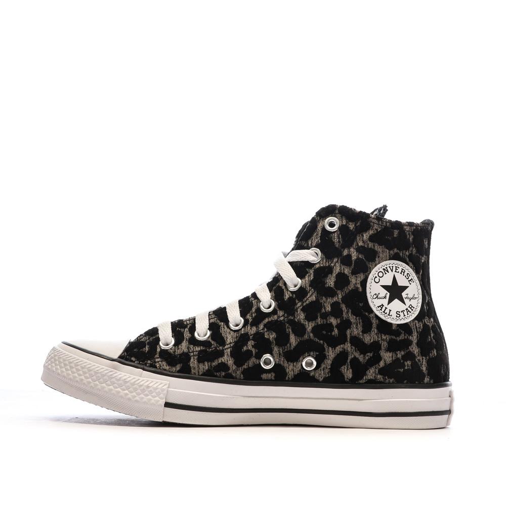 Baskets Noires Léopard Femme Converse Chuck Taylor All Star pas cher