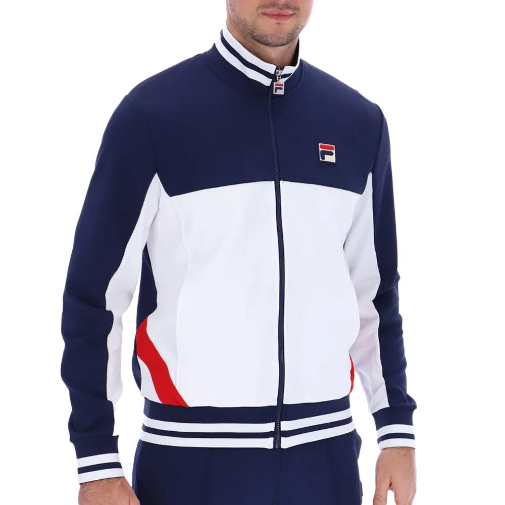 Veste de survêtement Marine/Blanc Homme Fila Tiebreaker pas cher