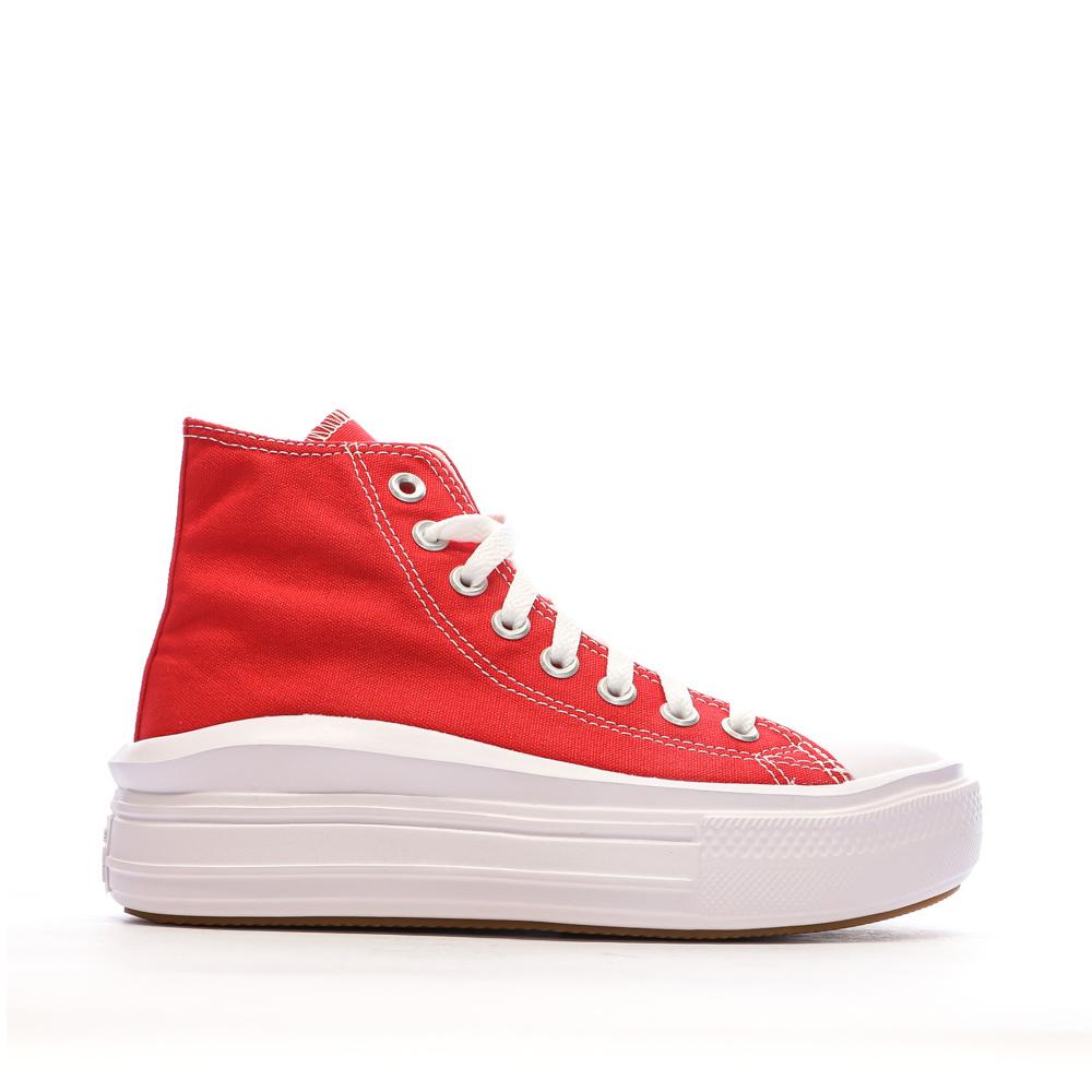 Baskets Rouges Femme Converse Chuck Taylor All Star Move A09073C vue 2