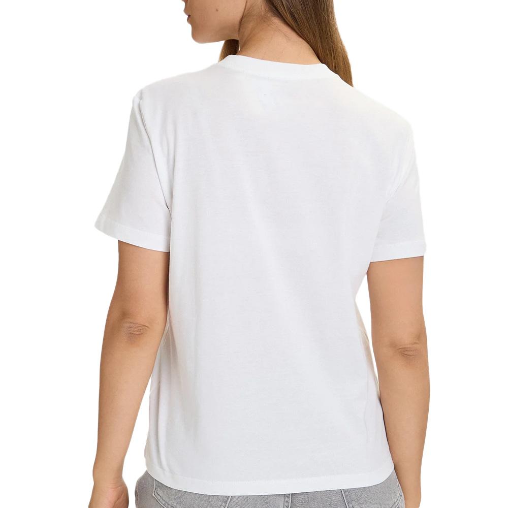 T-Shirt Blanc Femme Calvin Klein Jeans Classic Boxed vue 2