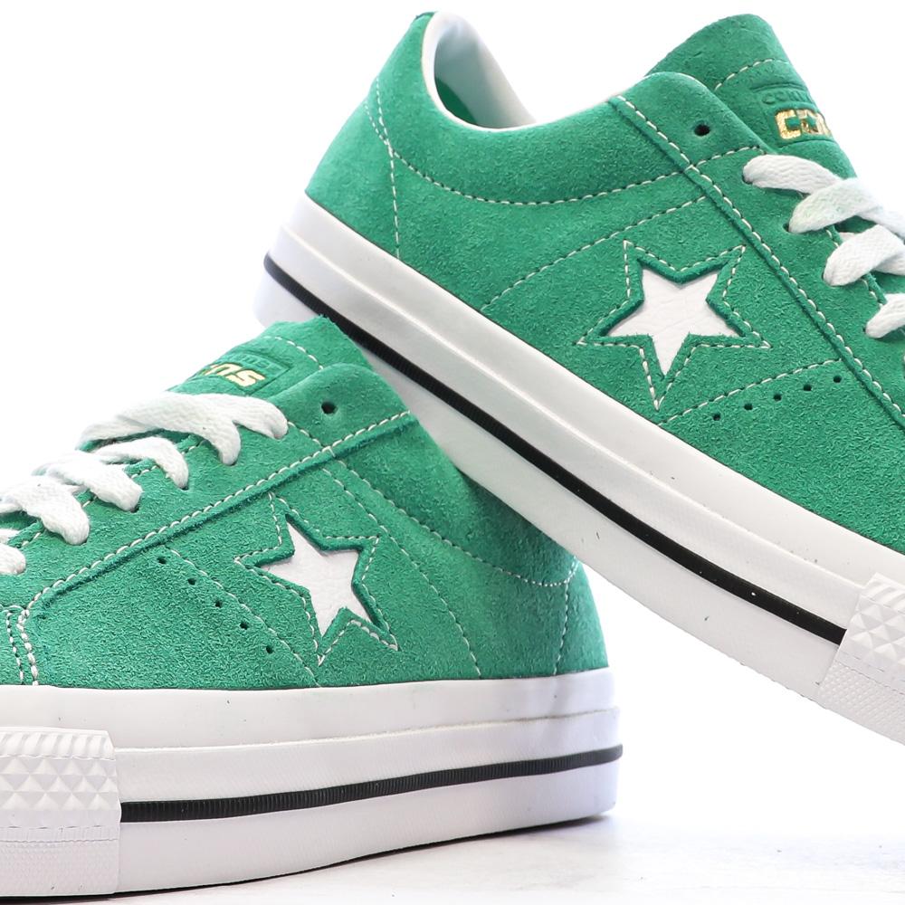 Baskets Vertes Homme Converse One Star Pro vue 7