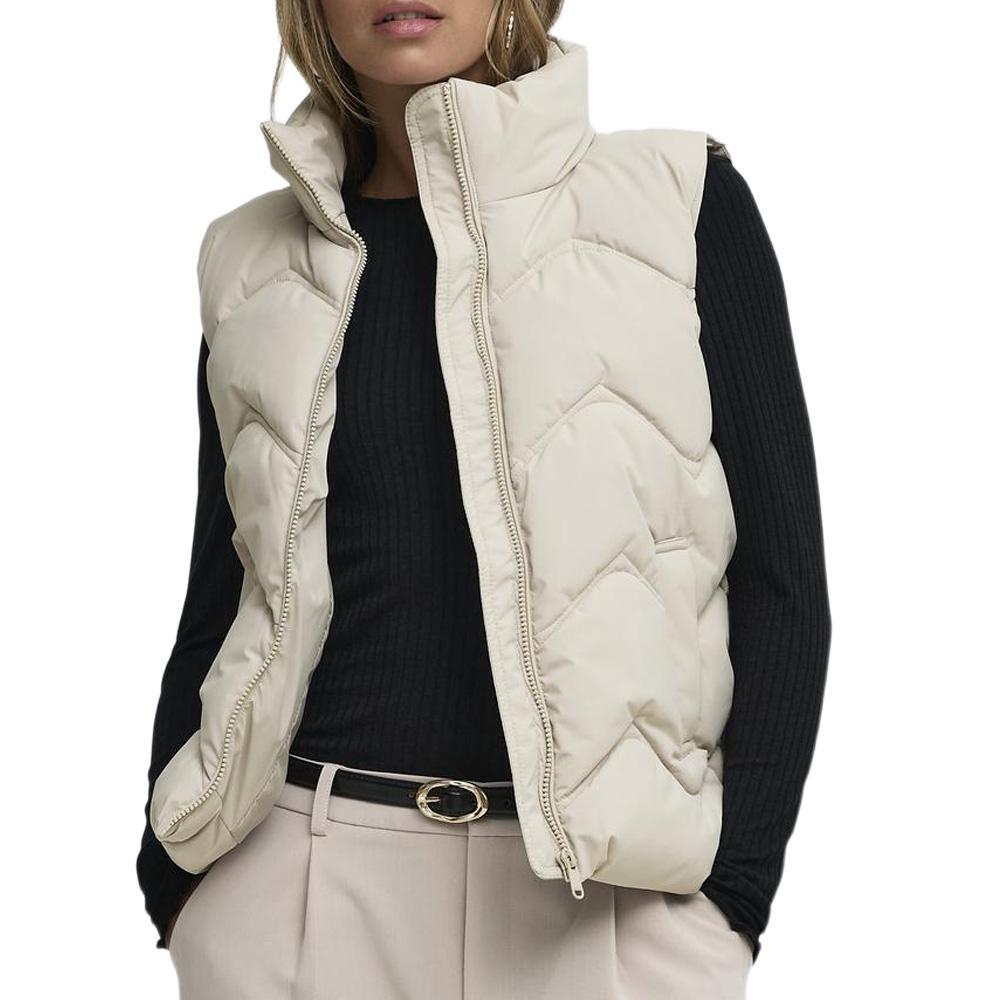 Doudoune sans manches Beige Femme JDY Power pas cher