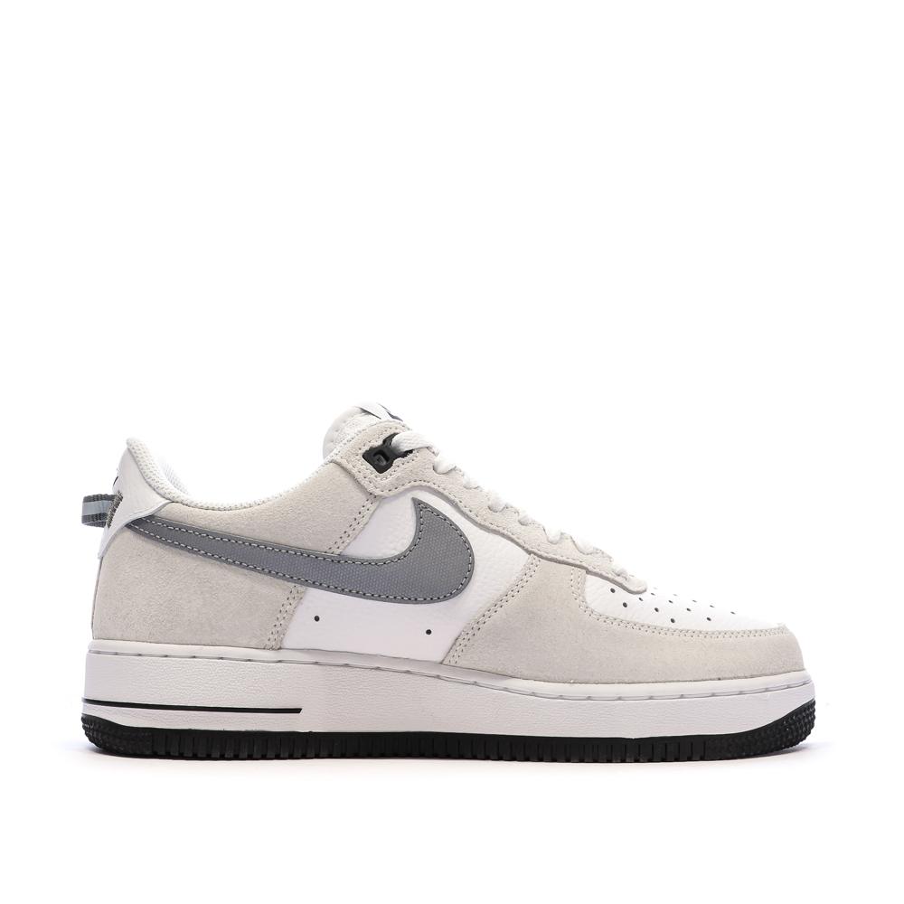 Baskets Blanc/Gris Homme Nike Air Force 1 '07 Lv8 vue 2
