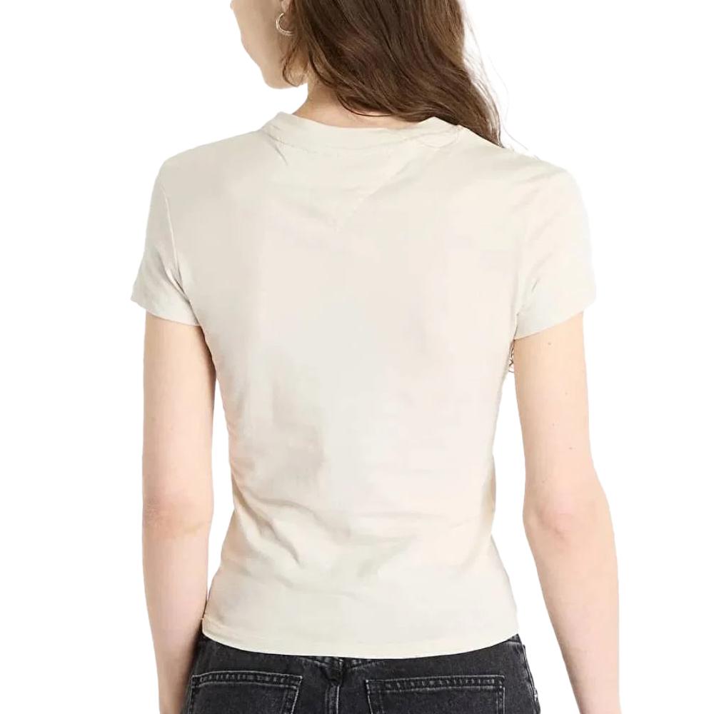 T-shirt Blanc Femme Tommy Hilfiger Night Navy vue 2