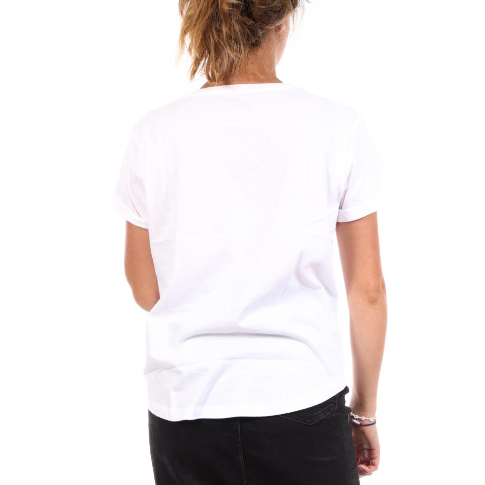 T-Shirt Blanc Femme Disney Mickey California Vintage vue 2