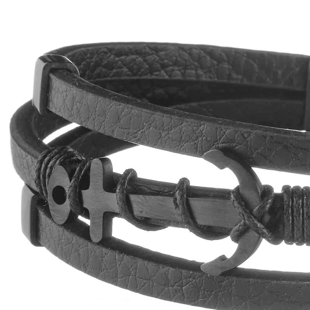 Bracelet Noir Geographical Norway 315001 vue 2
