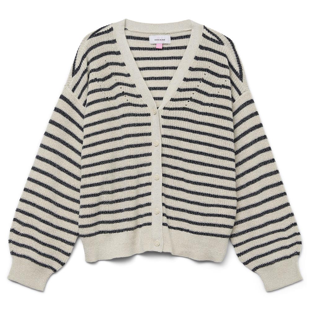 Gilet Marine/Beige à Rayures Fille Vero Moda Newlex vue 2