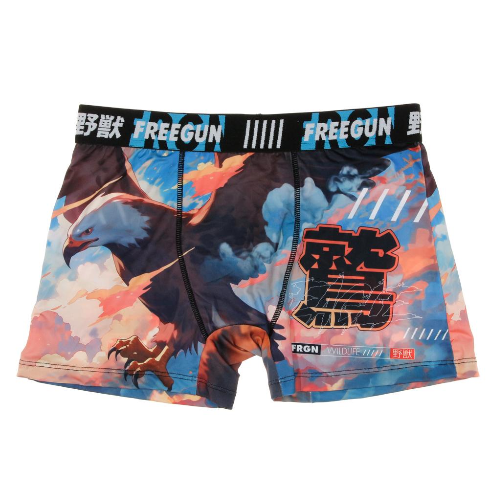 Boxer Bleu/Rose Homme Freegun Aigle pas cher