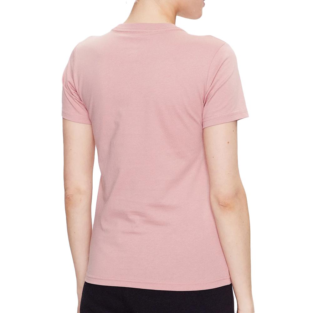 T-shirt Rose Femme Converse Chuck Patch 10025041 vue 2
