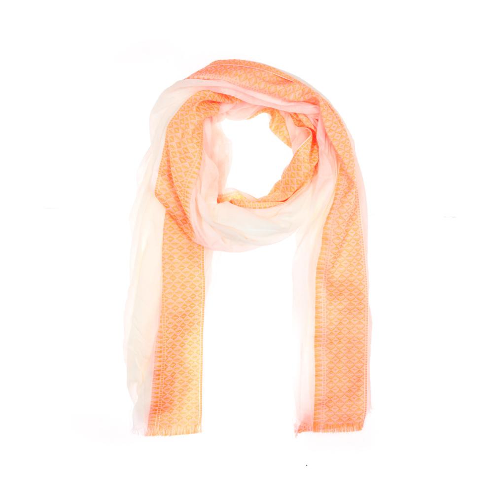 Foulard Crème/Orange Femme Sublevel pas cher