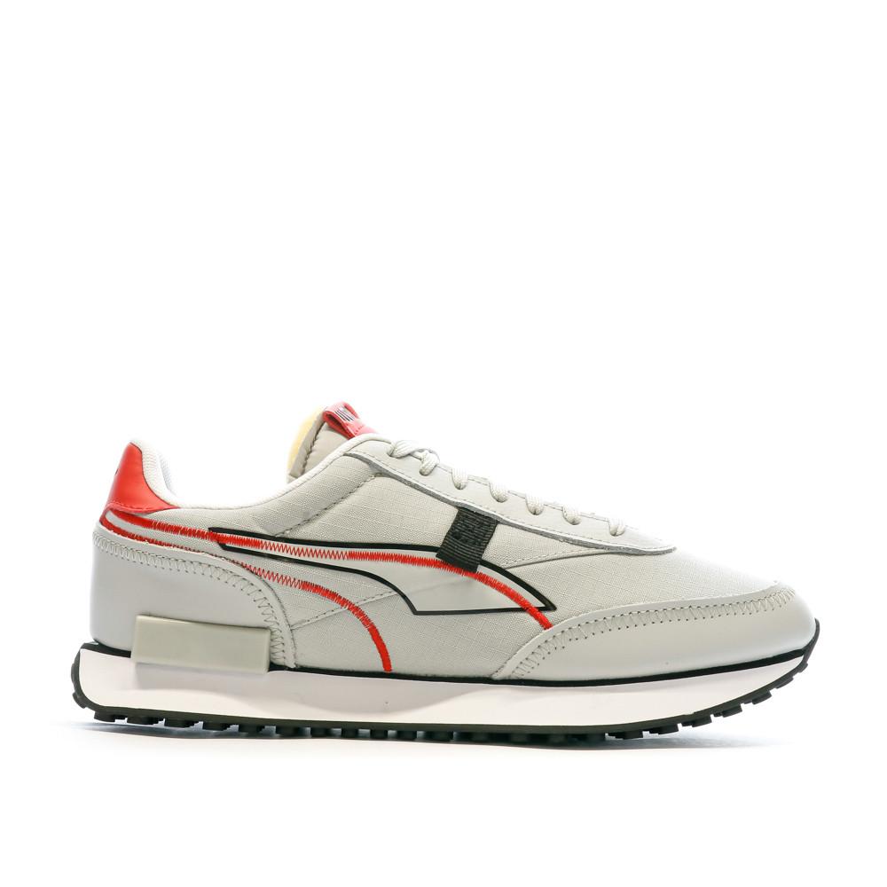 Baskets Gris/Noir/Rouge Homme Puma Future Rider Twofold vue 2