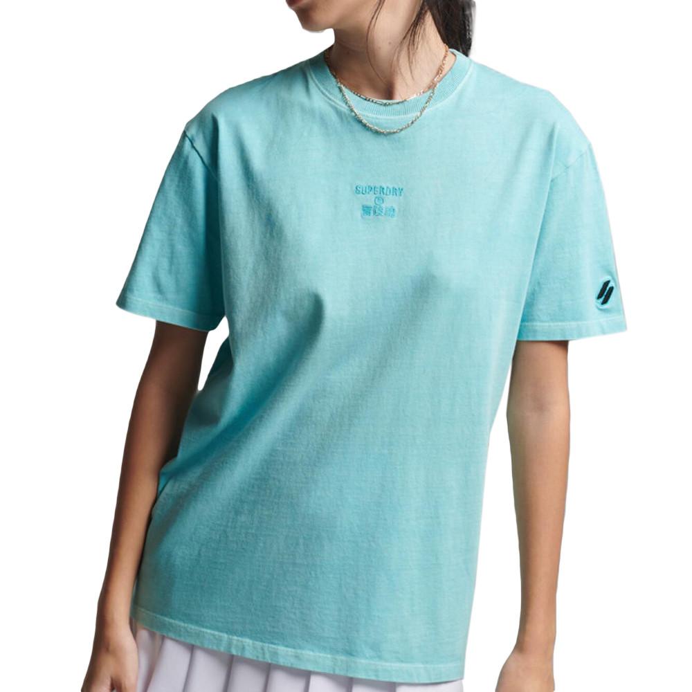 T-shirt Bleu Femme Superdry Garment Dye pas cher