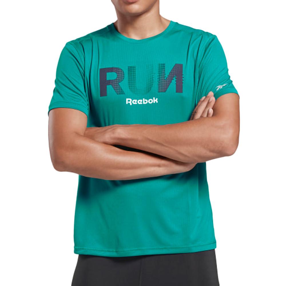 Maillot de sport Bleu Canard Homme Reebok Graphic pas cher