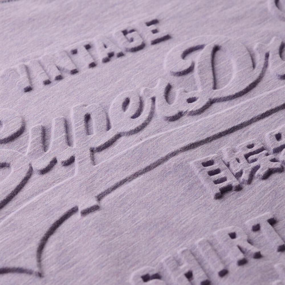 Superdry Embossed Vl Women’s Mauve T-shirt Photo of the Espace des Marques %store% store - view of %key%