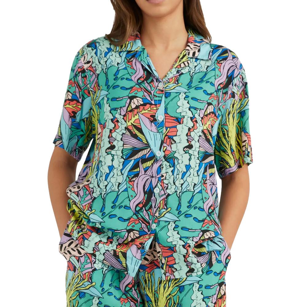 Chemise Turquoise/Noir Femme O'Neill Ocean pas cher