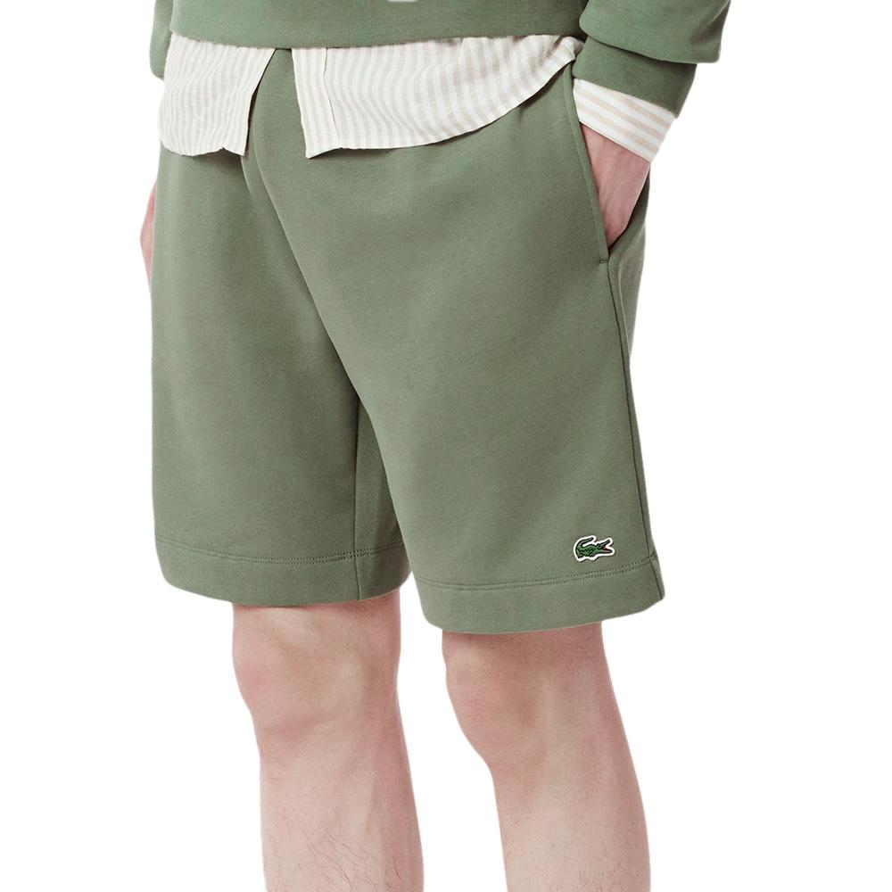 Short Vert Homme Lacoste Short Regular Fit En Molleton pas cher