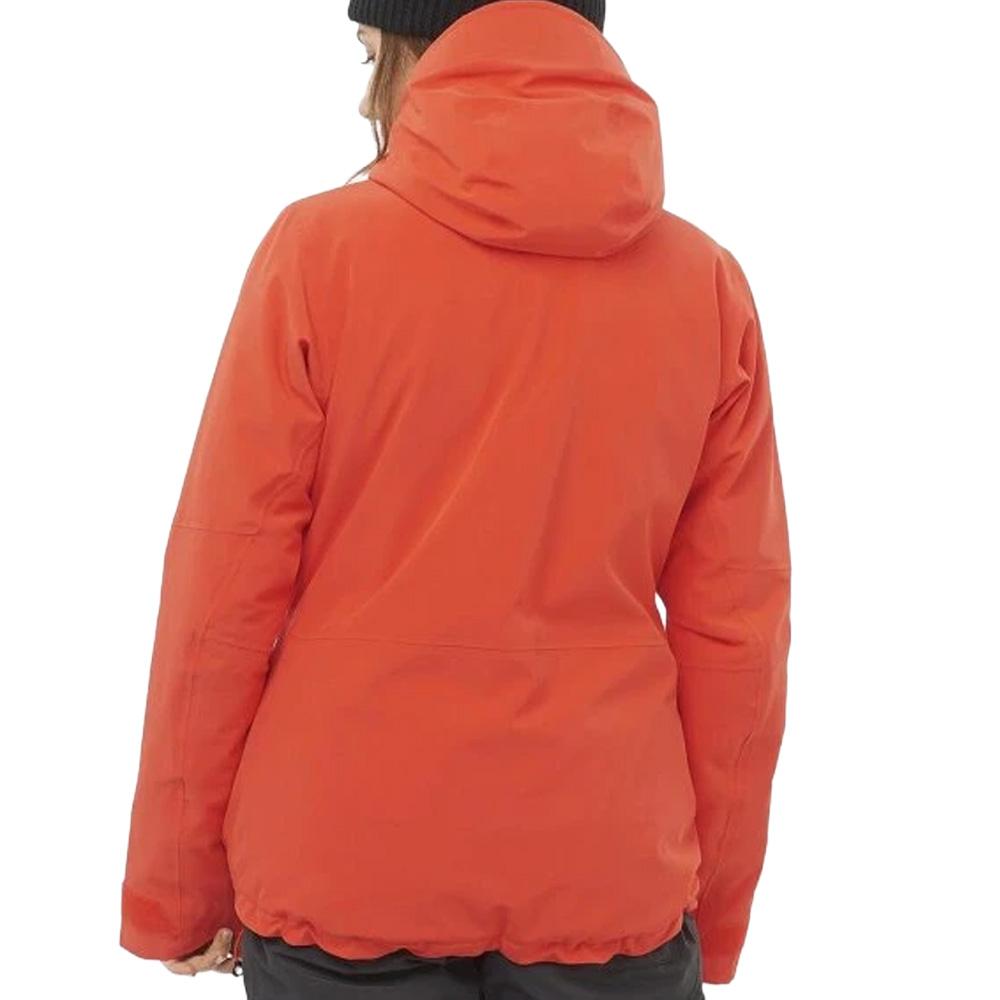Abrigo naranja para mujer Salomon Highland ver 2