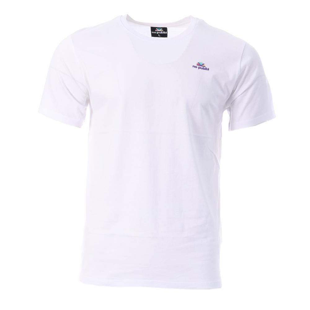 T-shirt Blanc Homme No Publik Brand pas cher
