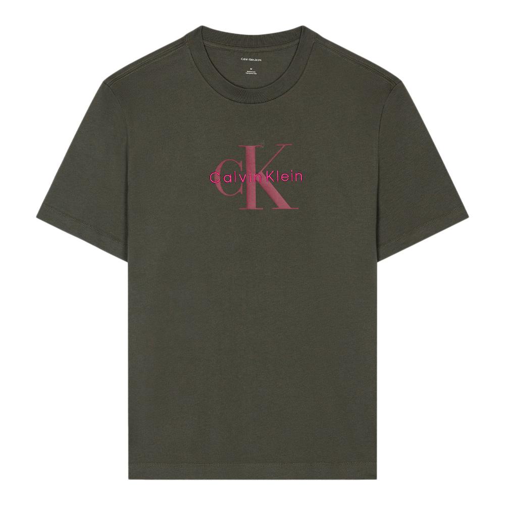 T-Shirt Gris/Rose Homme Calvin Klein Jeans Hero pas cher