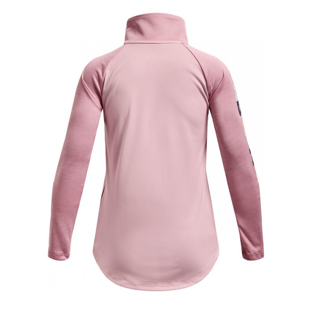 T-shirt à manches longues demi-zip Rose Fille Under Armour Tech Graphic Half vue 2