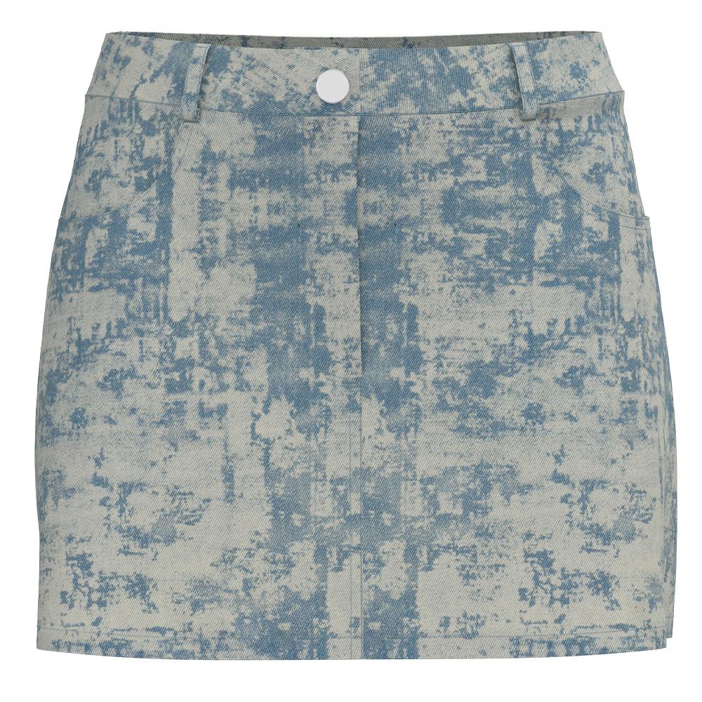 Falda vaquera corta azul para mujer Pieces Denim barato