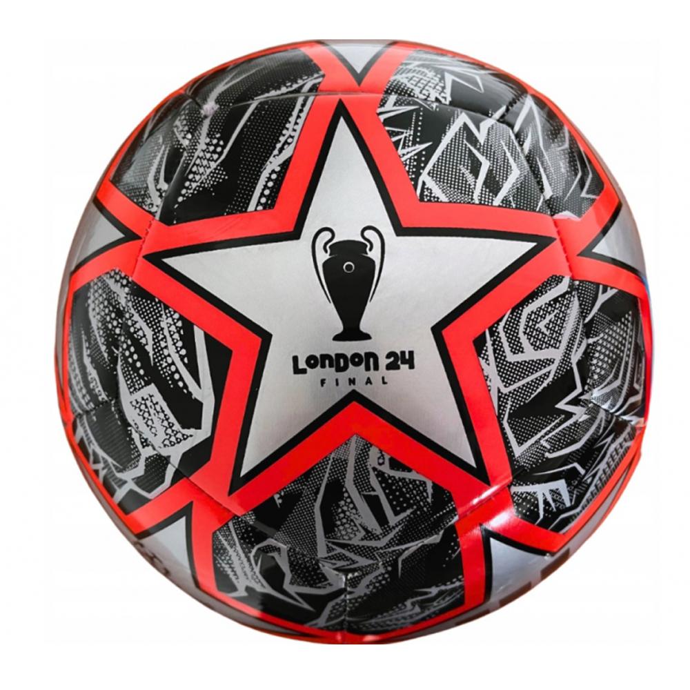 Ballon de Foot Gris/Rouge Adidas UCL Club vue 2