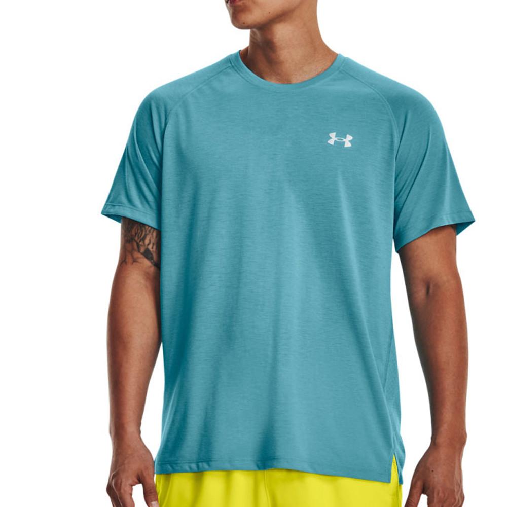 T-shirt Turquoise Homme Under Armour Ua Streaker pas cher