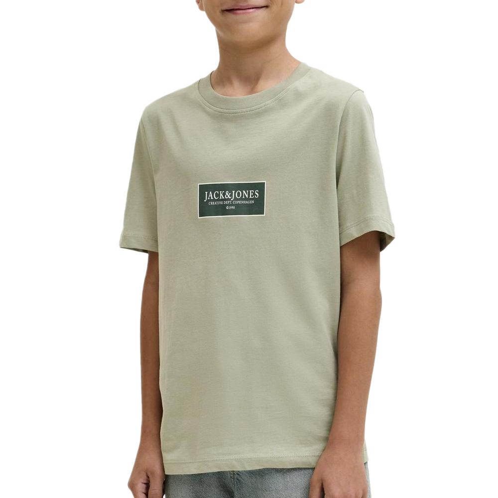 T-Shirt Vert Pale Garçon Jack & Jones Greene pas cher
